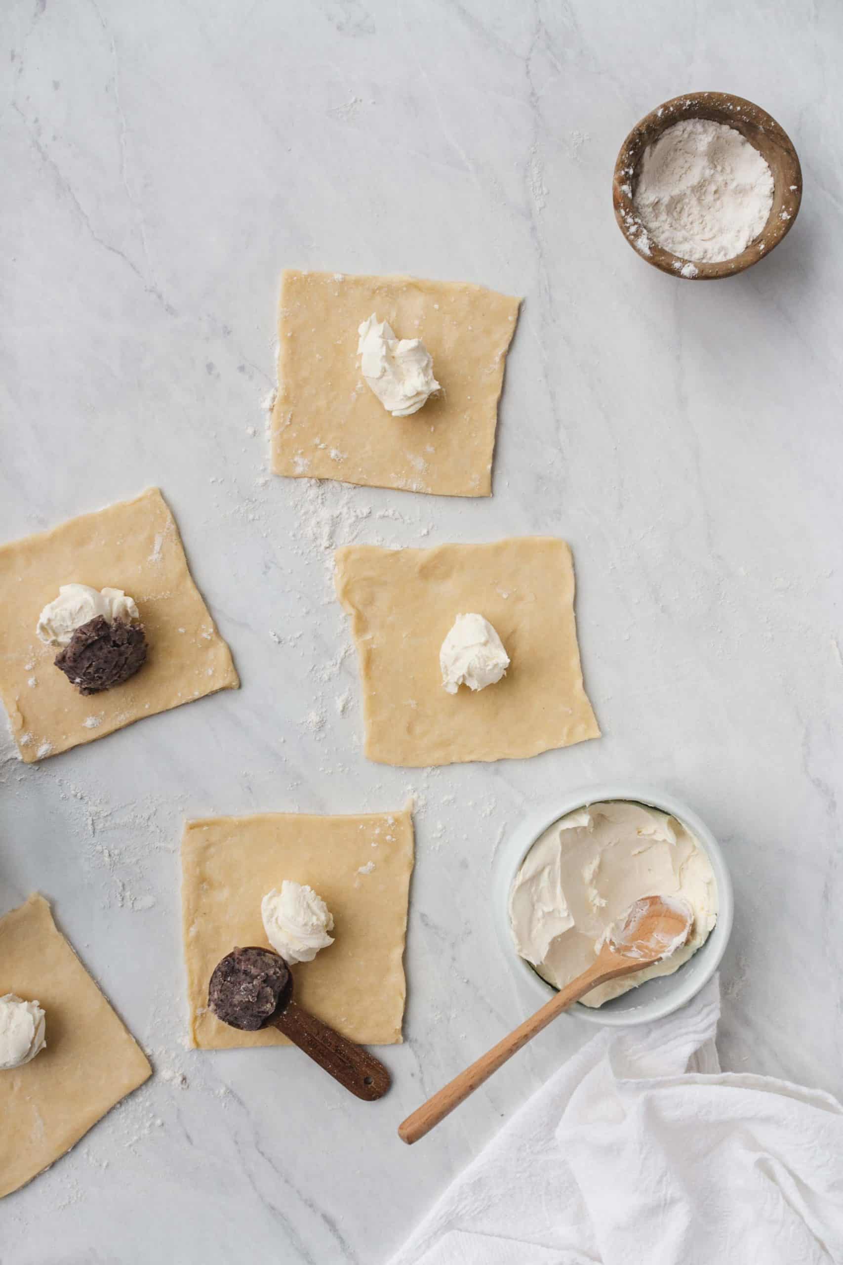 Sweet Adzuki Bean and Cream Cheese Pies | Jessica's Dinner Party