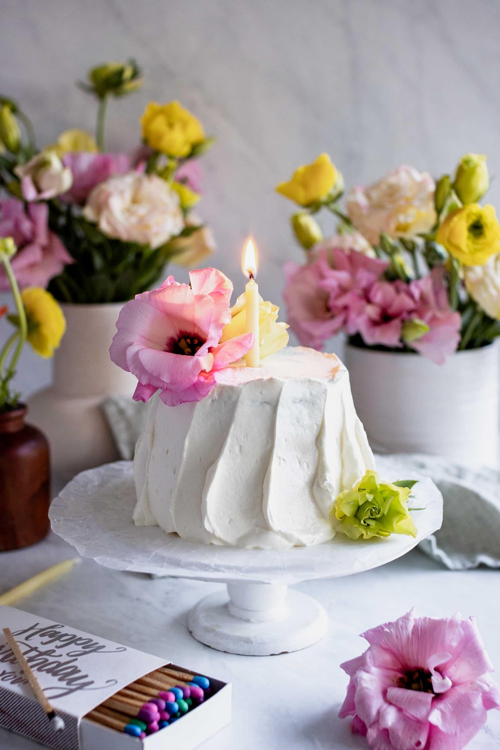 First Birthday Smash Cake with Yogurt Frosting